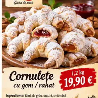 Cornulețe cu gem/rahat
