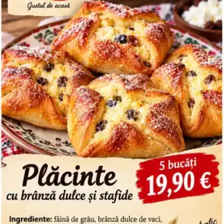 Plăcinte cu brânză dulce și stafide
