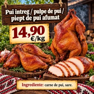 Pui afumat - întreg, pulpe sau piept