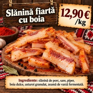 Slănină fiartă cu boia
