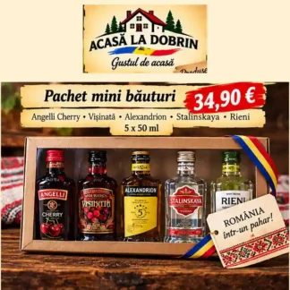 Pachet mini băuturi românești - 5 x 50 ml