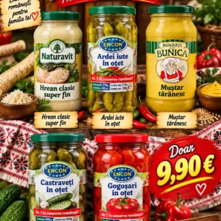 Pachet murături, hrean și muștar - 5 borcane