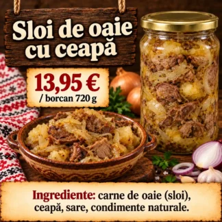Sloi de oaie cu ceapă - borcan 720 g